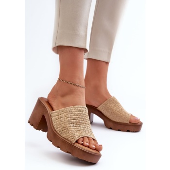 beige titantha women`s slippers with σε προσφορά