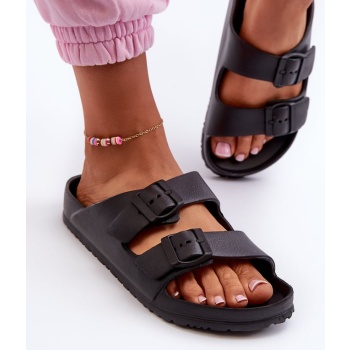 women`s foam slippers with buckles