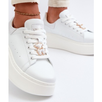 women`s leather platform sneakers with σε προσφορά