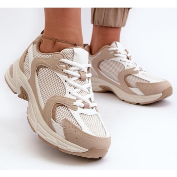 beige women`s sneakers sports shoes σε προσφορά