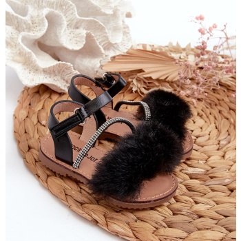 children`s velcro sandals with fur σε προσφορά