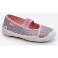  befado patterned ballerina slippers gray and pink