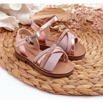 shiny children`s sandals with velcro σε προσφορά