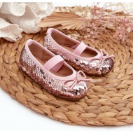  children`s ballerinas decorated with sequins, pink weries