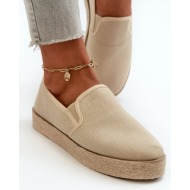  women`s espadrilles on a beige naloenma platform