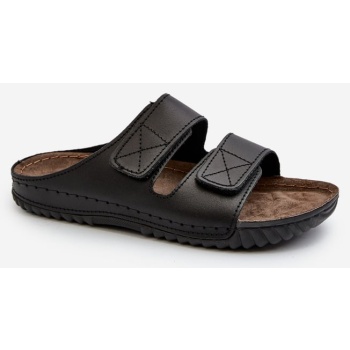 comfortable men`s slippers with velcro