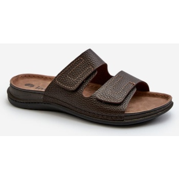 comfortable men`s velcro slippers inblu σε προσφορά