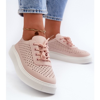 openwork platform sneakers, pink tanvi σε προσφορά