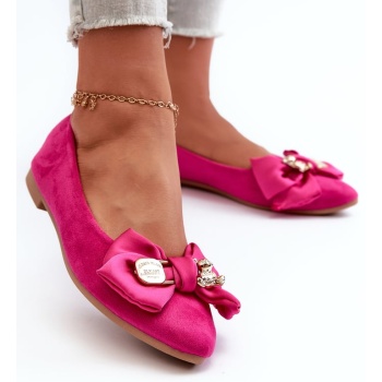 women`s eco suede ballerinas with bow σε προσφορά