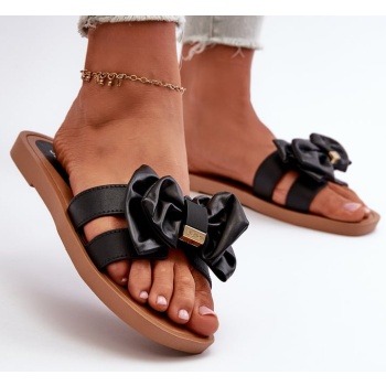 women`s slippers with bow rivarina black σε προσφορά