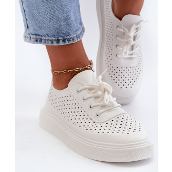 openwork sneakers on a white tanvi σε προσφορά