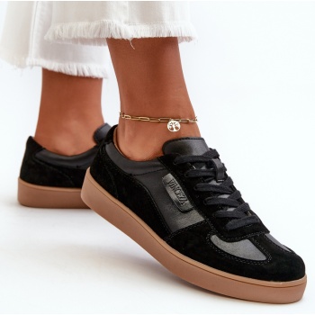 women`s leather sneakers black vinceza σε προσφορά