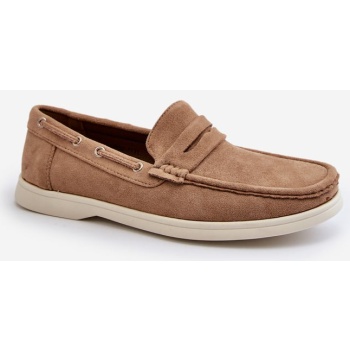 men`s eco suede loafers beige rivanell σε προσφορά