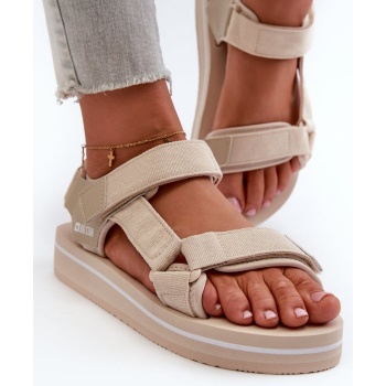 women`s platform sandals big star beige σε προσφορά