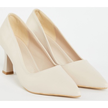 trendyol beige thick heel stiletto σε προσφορά