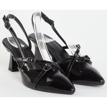 trendyol black patent leather belted σε προσφορά