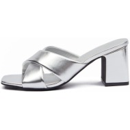  orsay silver women`s heeled slippers - women`s