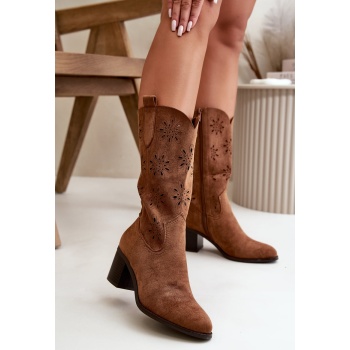 women`s mid-calf openwork boots made of σε προσφορά