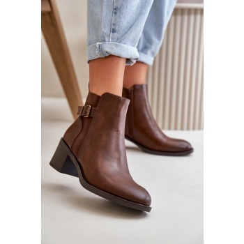 women`s insulated ankle boots on a heel σε προσφορά