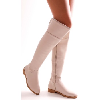 shoeberry women`s toon beige skin boots σε προσφορά