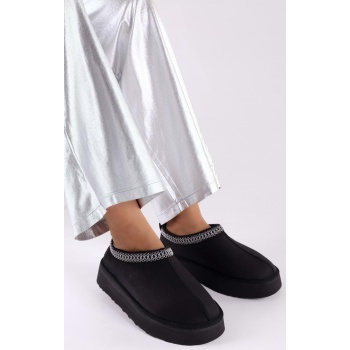 shoeberry women`s uggps black shearling σε προσφορά