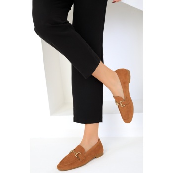 soho tan women`s suede flats 18930 σε προσφορά