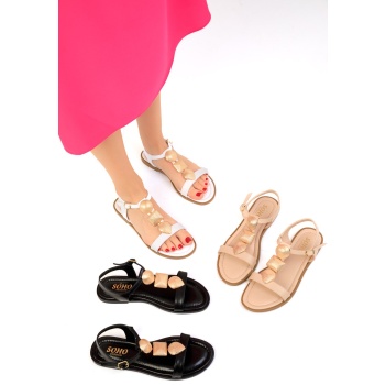 soho white women`s sandals 19037 σε προσφορά