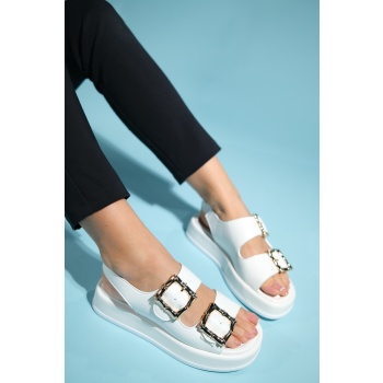 luvishoes slope white double-strapped σε προσφορά