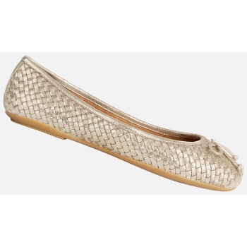 gold women`s ballet flats geox palmaria σε προσφορά