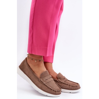 brown suede platform moccasins sergio σε προσφορά