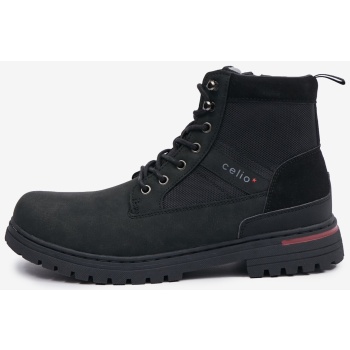 black men`s winter ankle boots celio