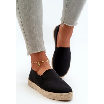 pe1 women`s platform espadrilles black σε προσφορά