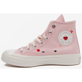 pink women`s ankle sneakers converse σε προσφορά