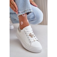  pg1 low sneakers made of eco leather with embellishments white-silver cillione