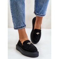  fi1 women`s platform moccasins black erithine