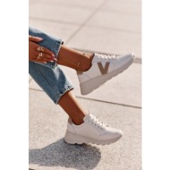  women`s leather sports shoes vinceza beige