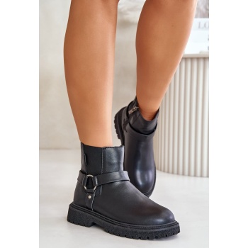 insulated ankle boots with zip big star