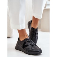  leather women`s sports shoes vinceza black