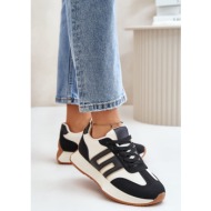  women`s platform sports shoes black thari