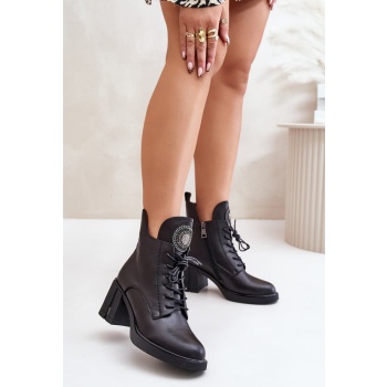 insulated ankle boots on a chunky heel