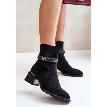 insulated women`s ankle boots on a low