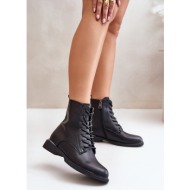  workery ankle boots women`s insulated natural leather vinceza black