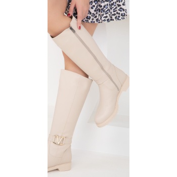 soho beige women`s boots 18538