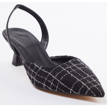 trendyol black tweed women`s low heel σε προσφορά