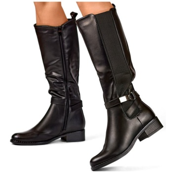 primohurt black eco-leather boots