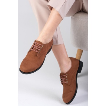 mio gusto women`s tan suede oxford flat σε προσφορά