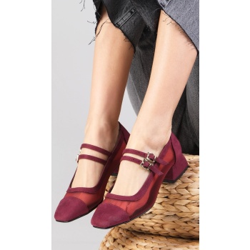 mio gusto women`s burgundy color suede σε προσφορά