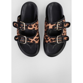 shoeberry women`s jelis leopard thick σε προσφορά