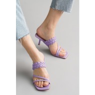  mio gusto petra lilac color women heeled slippers shoes