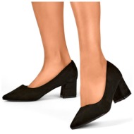  primohurt suede low-heeled pumps, classic black women`s high-heeled pumps